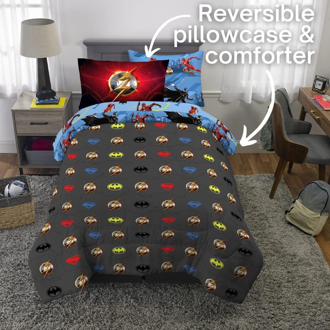 Juego de Sábanas y Edredón Franco The Flash 5 Piezas Individual