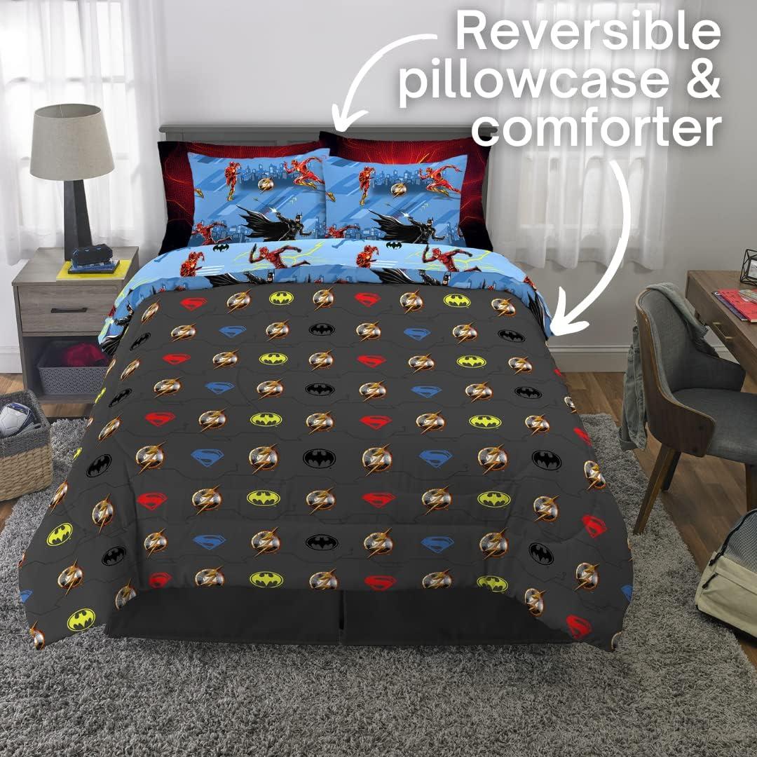 Juego de Sábanas y Edredón The Flash Franco 7 Piezas