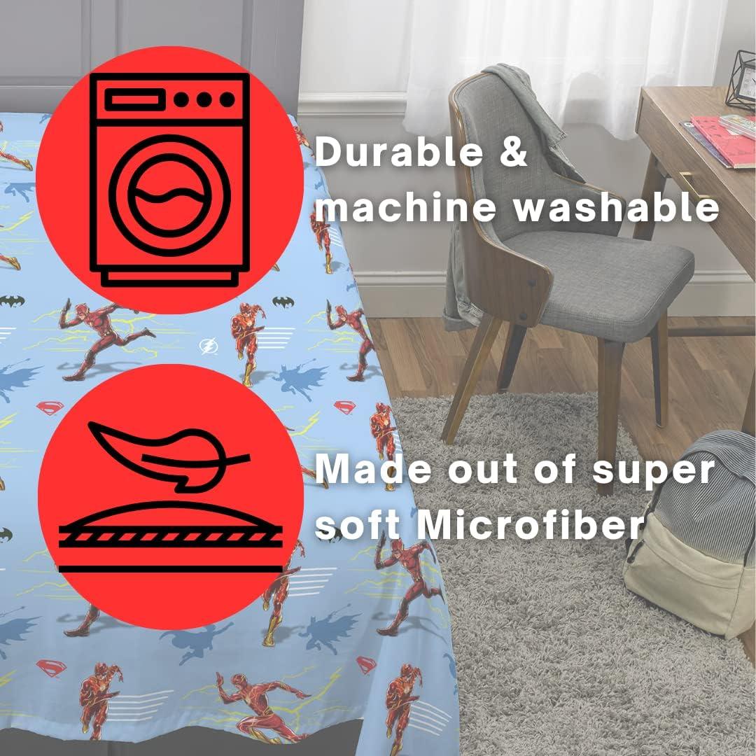 Juego de Sábanas y Edredón The Flash Franco 7 Piezas