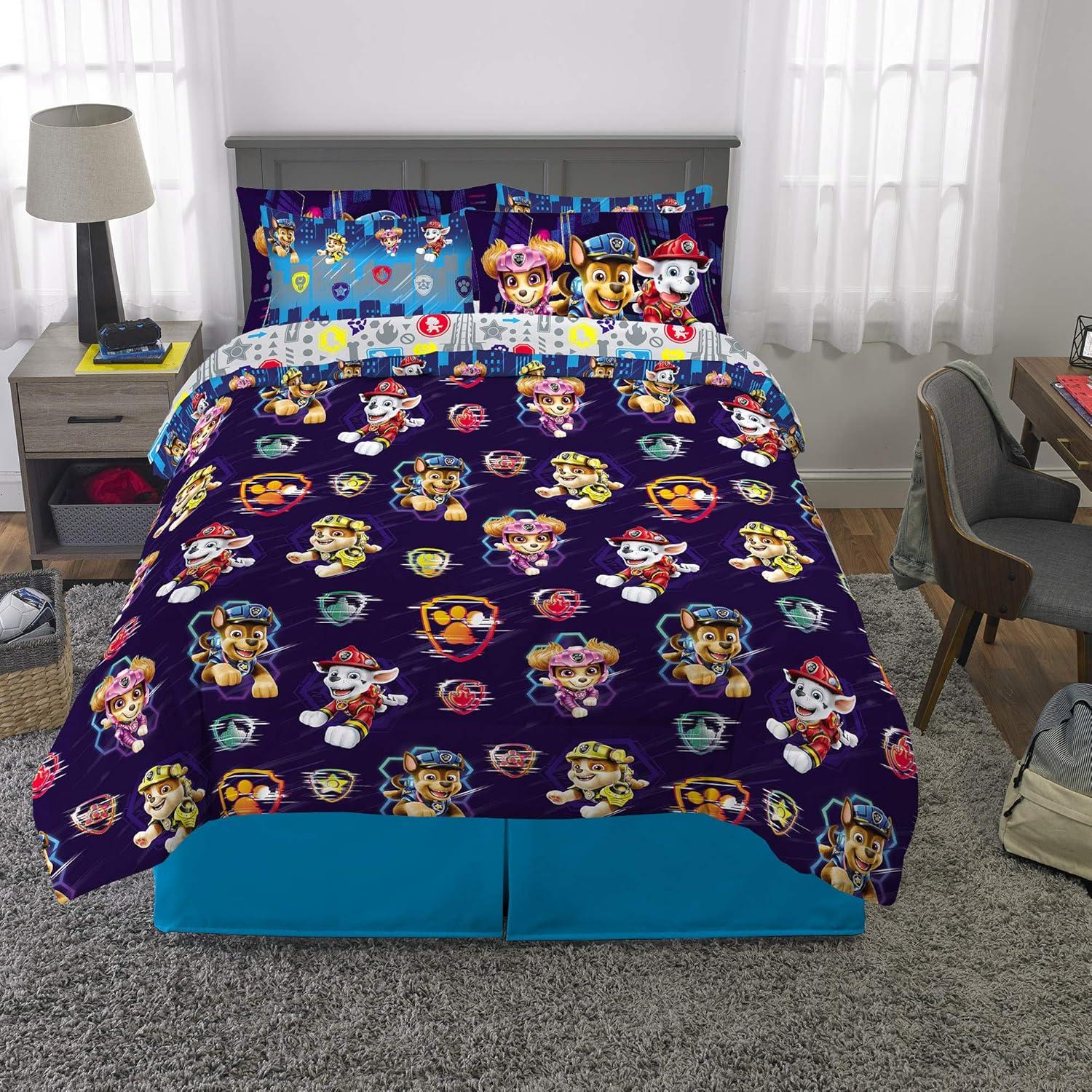 Juego de Ropa de Cama Paw Patrol Franco 7 Piezas Queen