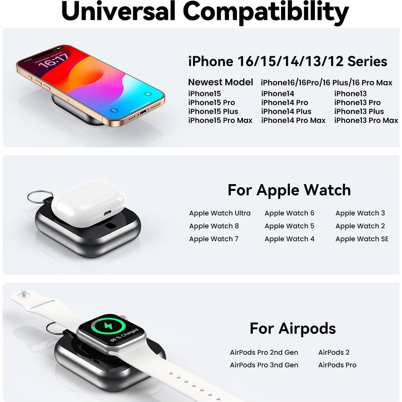 Banco de Poder Magnético 10000mAh M01-P Carga Rápida 22.5W