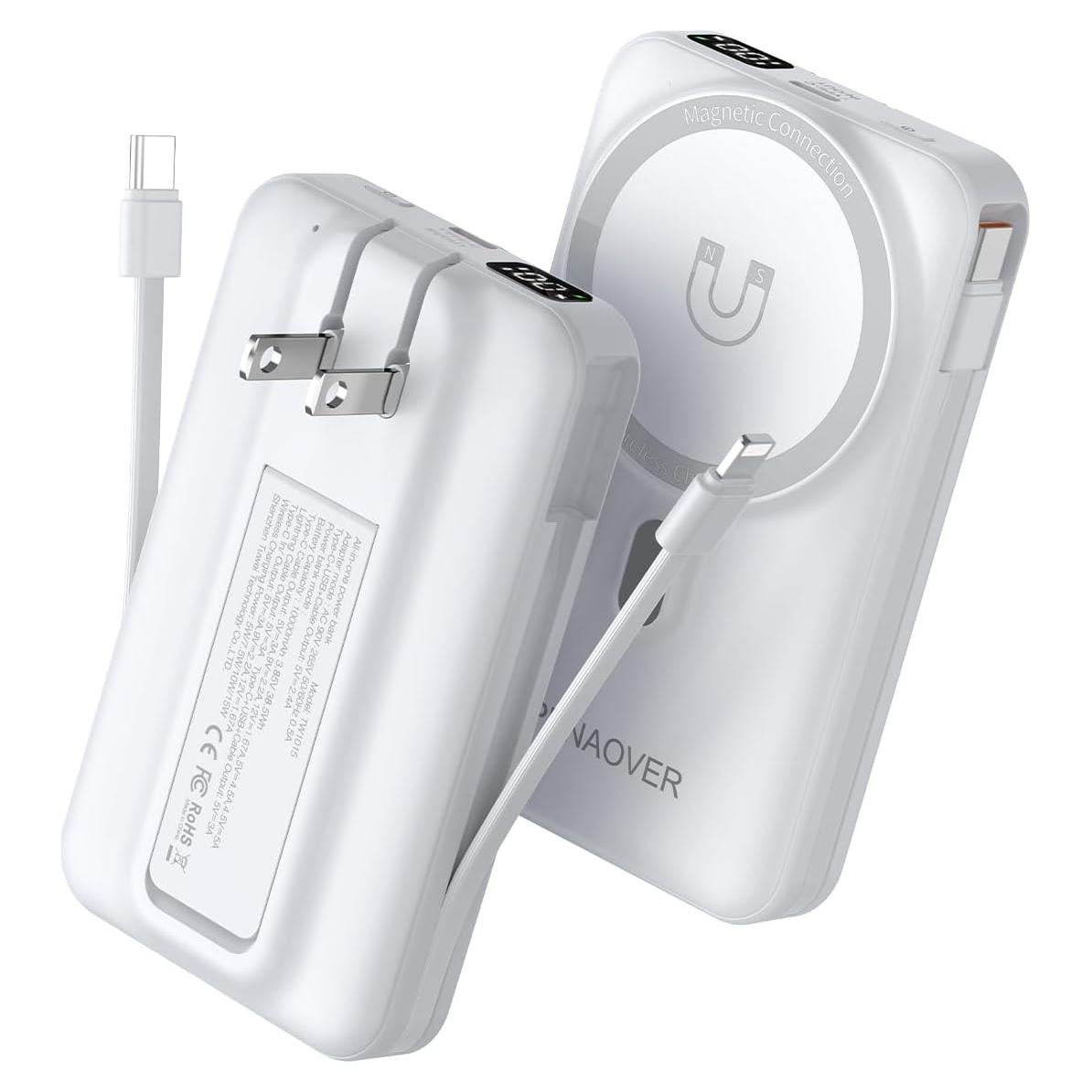 Banco de Poder Magnético 10000mAh Inalámbrico con Soporte