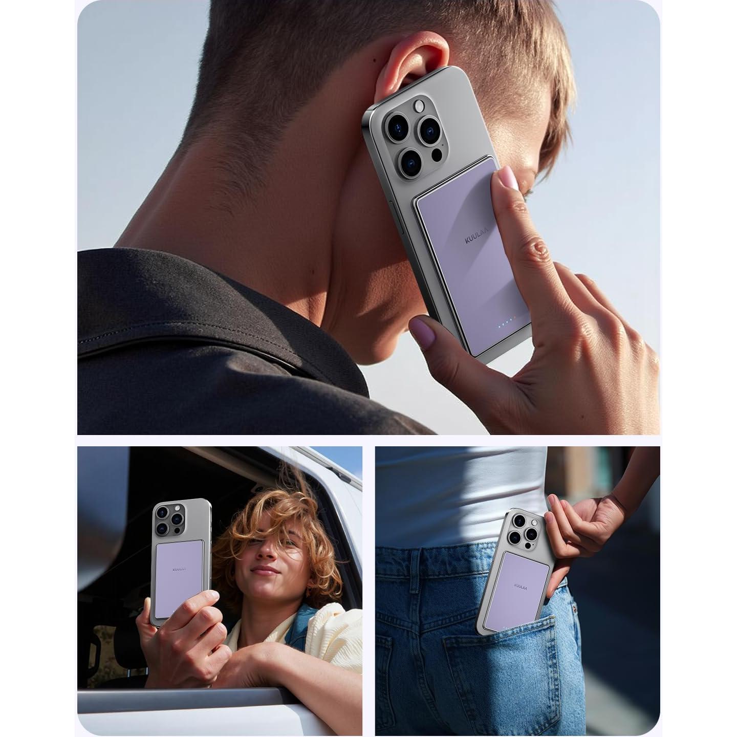 Batería Externa Kuulaa 5000mAh MagSafe Cargador Inalámbrico