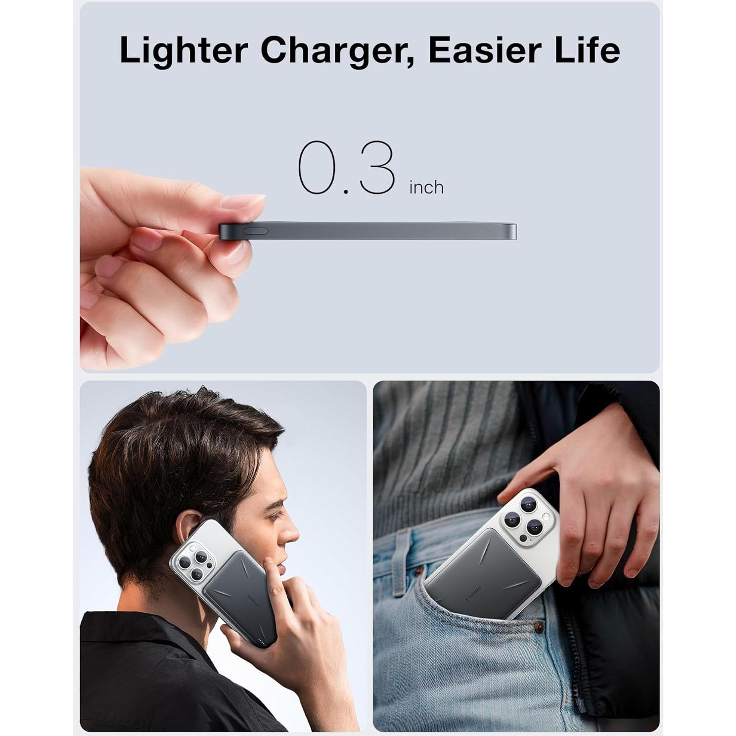 Cargador Portátil MagSafe TORRAS 5000mAh Carga Rápida