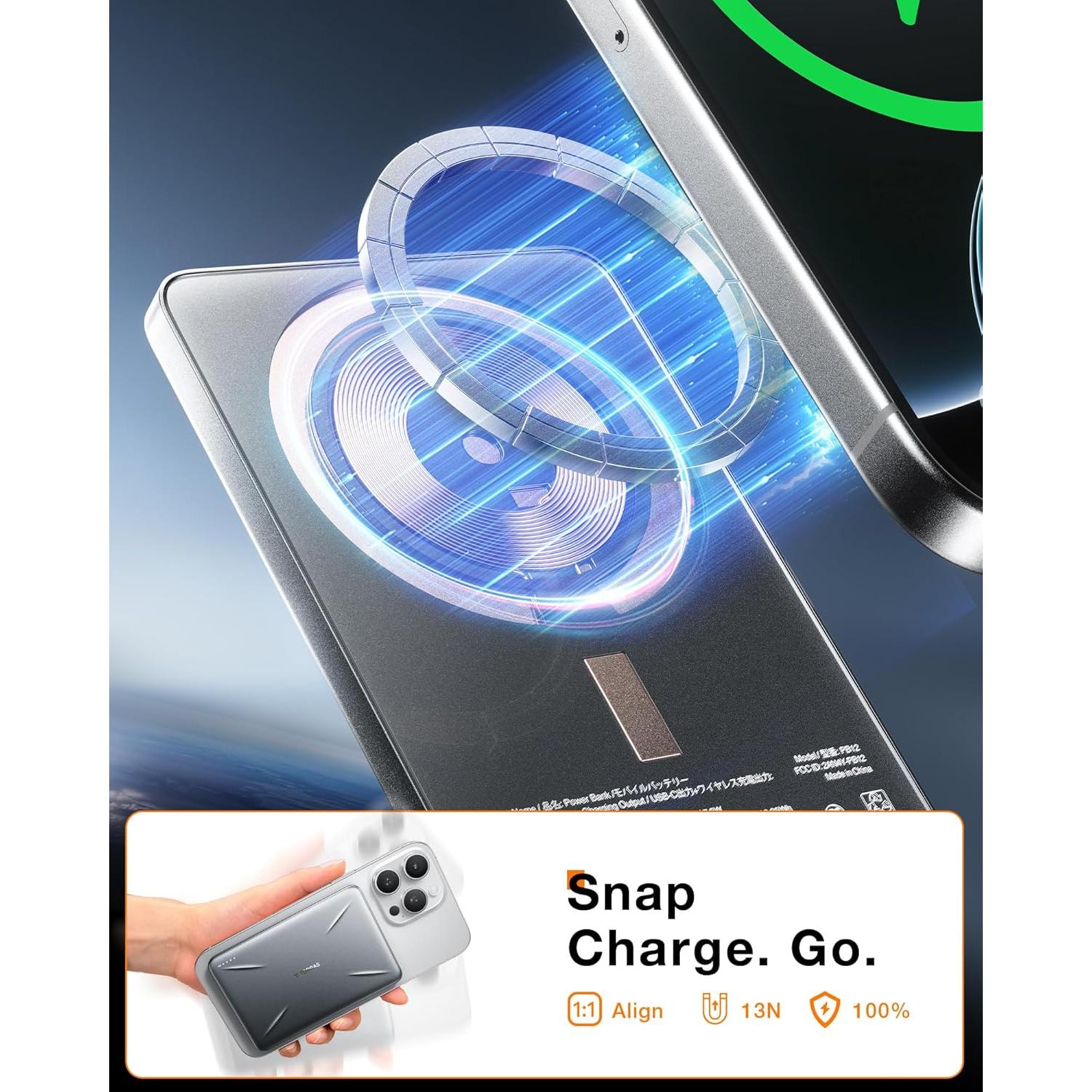 Cargador Portátil MagSafe TORRAS 5000mAh Carga Rápida