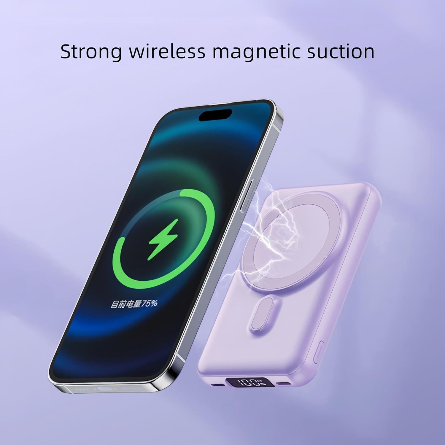 Banco de Energía Magnético RCHL 10000mAh Carga Rápida 22.5W