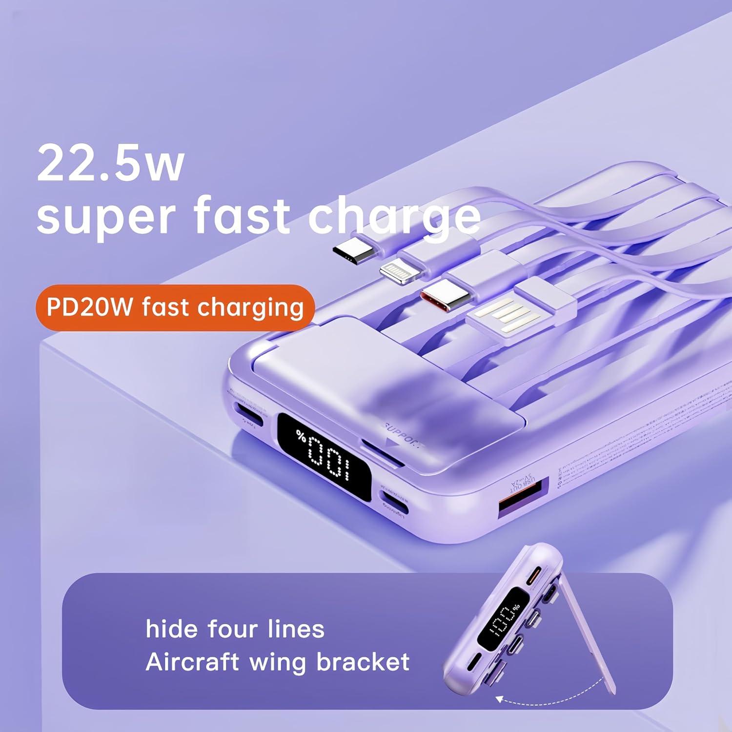 Banco de Energía Magnético RCHL 10000mAh Carga Rápida 22.5W