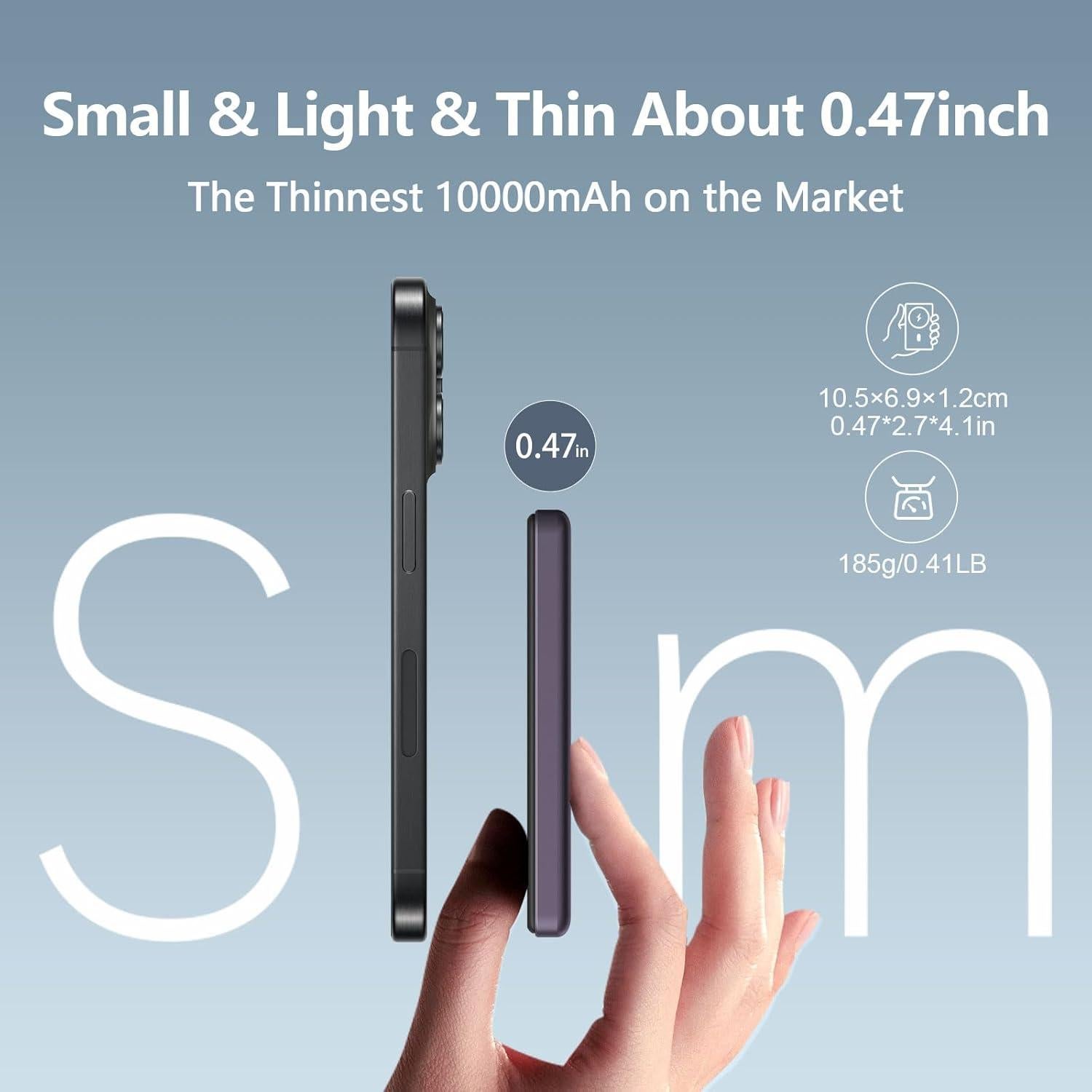 Cargador Portátil Magnético LUCKYDUO 10000mAh Inalámbrico 20W