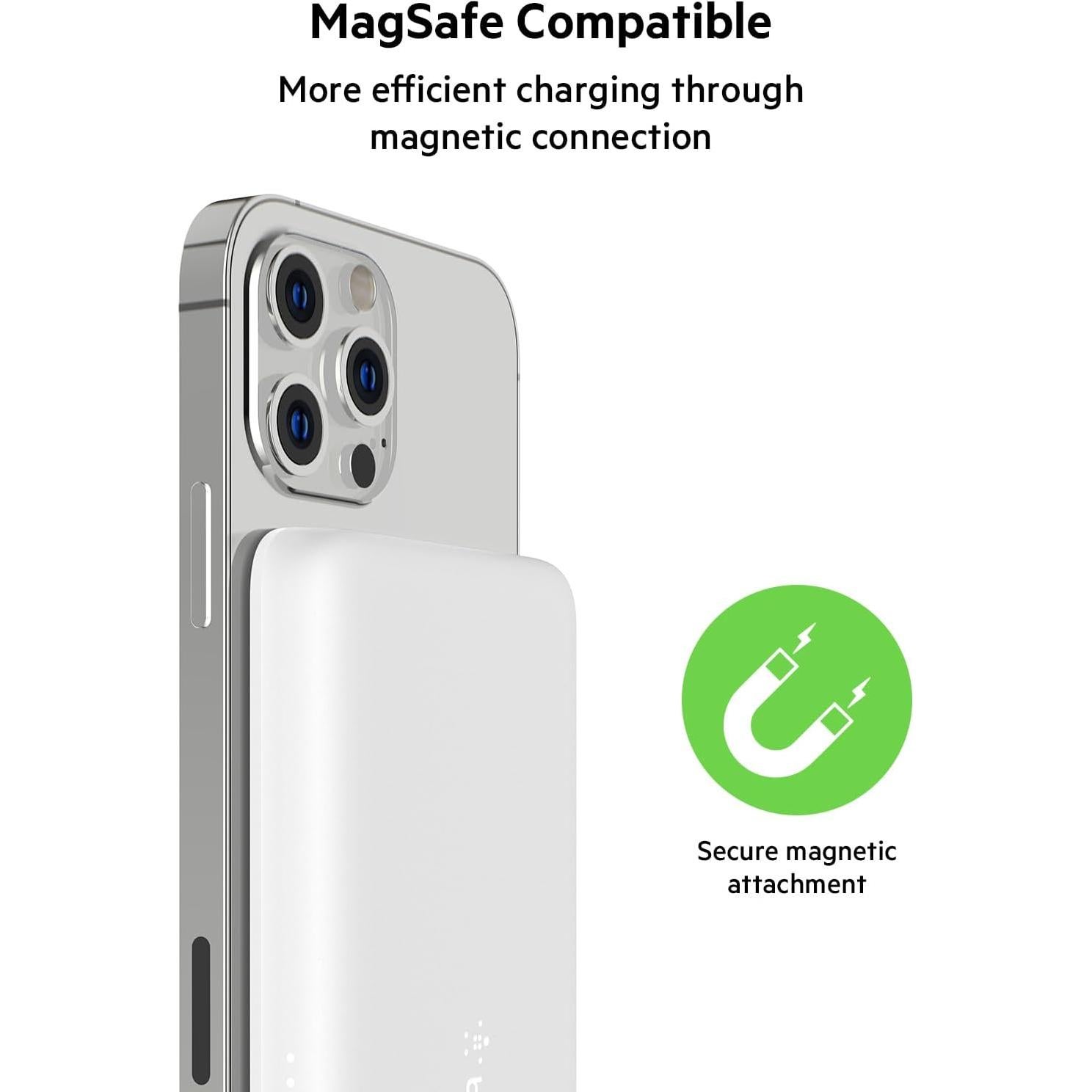 Cargador Portátil Inalámbrico MagSafe Belkin 2500mAh Blanco