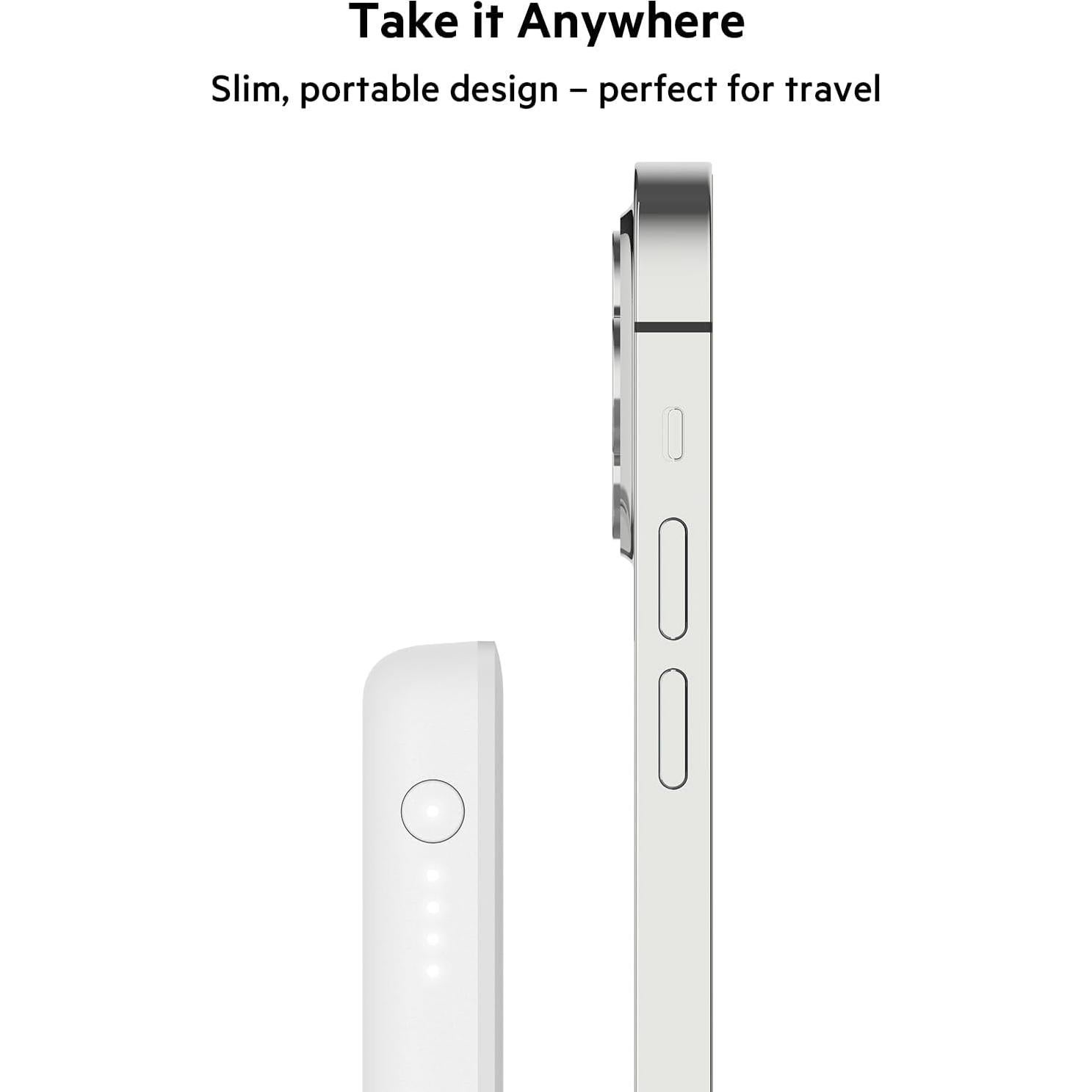 Cargador Portátil Inalámbrico MagSafe Belkin 2500mAh Blanco