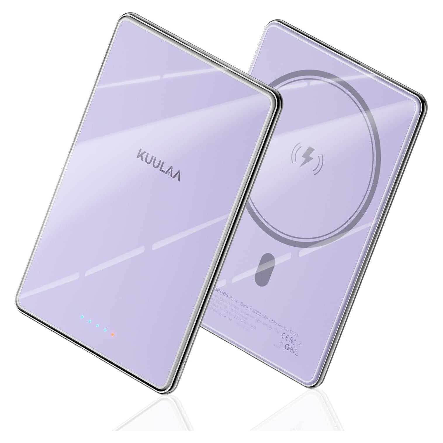 Batería Portátil MagSafe Kuulaa 5000mAh Ultra Delgado USB-C