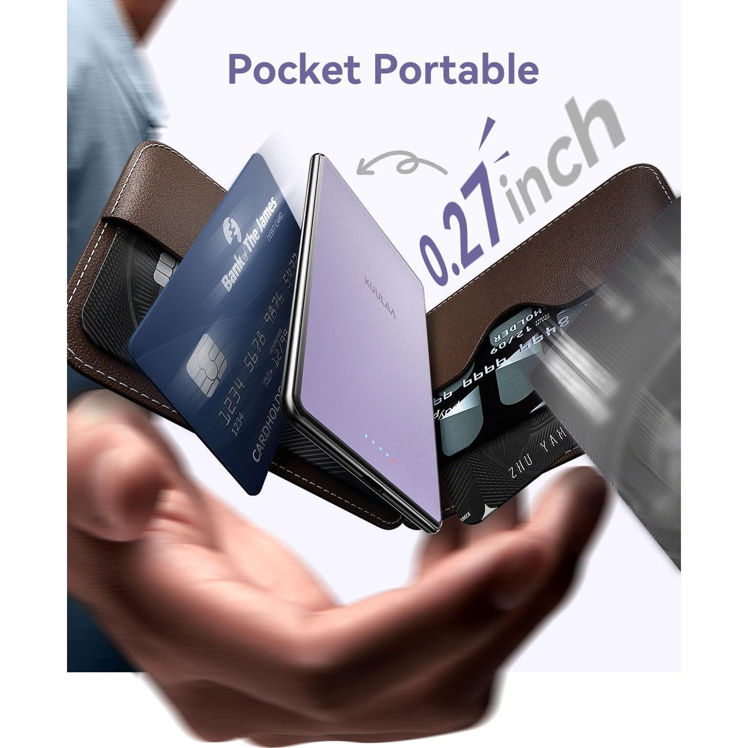 Batería Portátil MagSafe Kuulaa 5000mAh Ultra Delgado USB-C