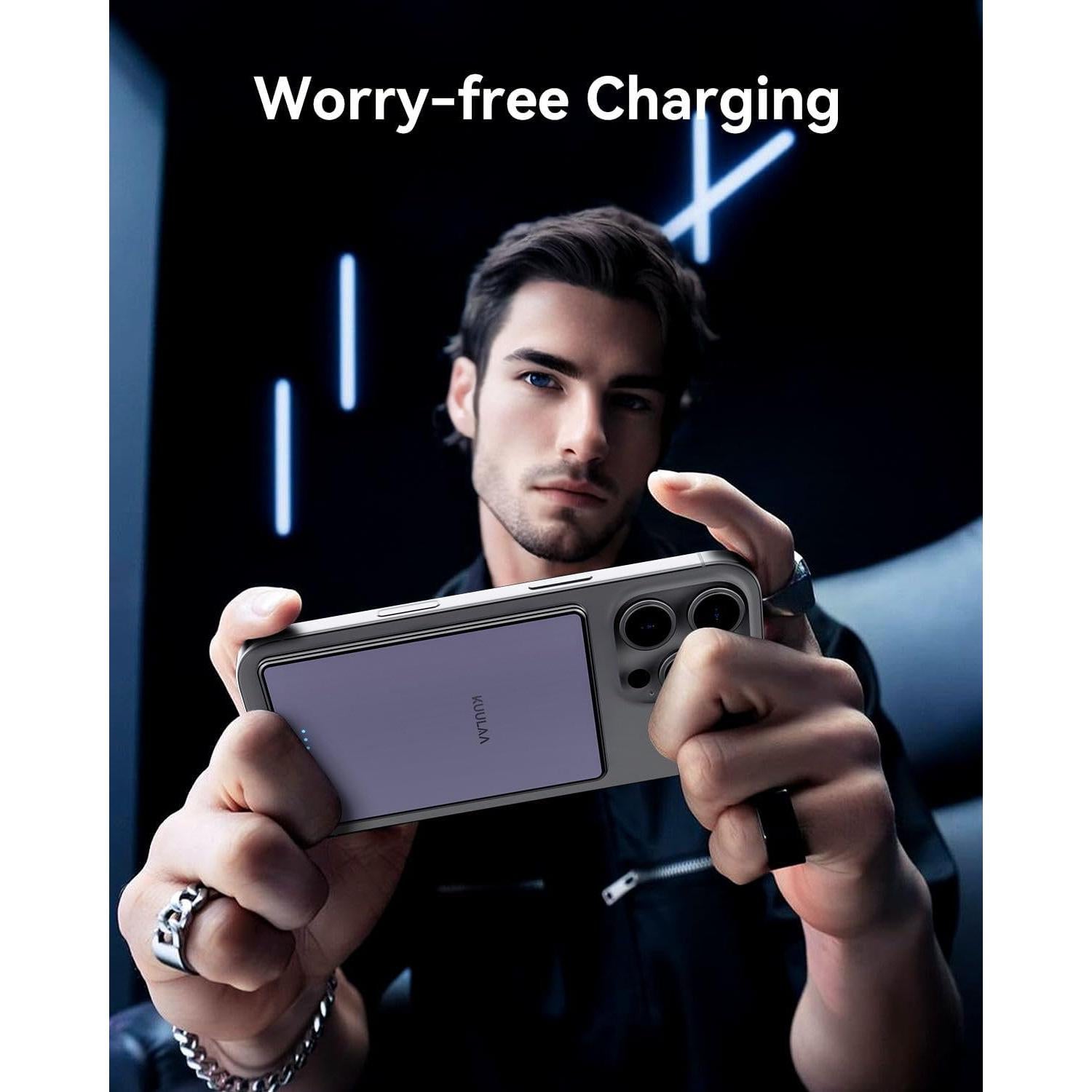 Batería Portátil MagSafe Kuulaa 5000mAh Ultra Delgado USB-C