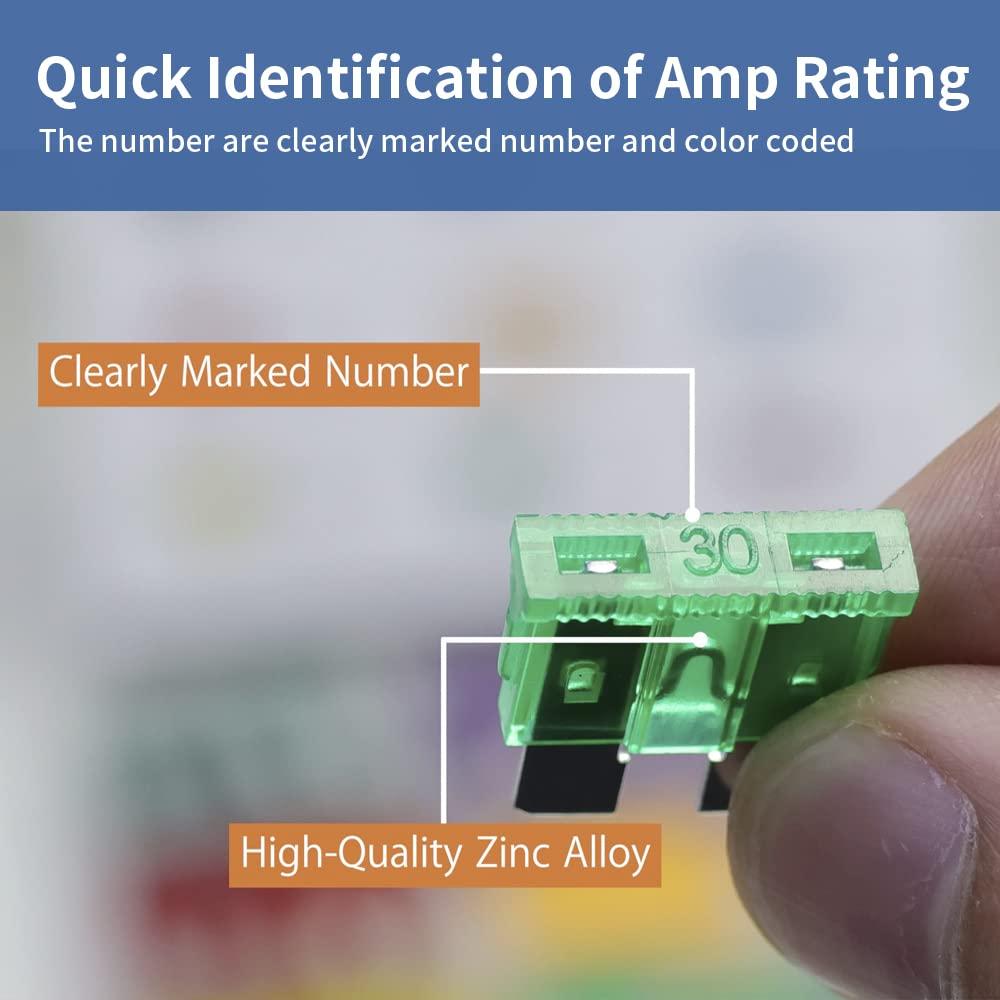 Kit de 80 Fusibles Mini Automotrices ZIPCCI 1A-40A
