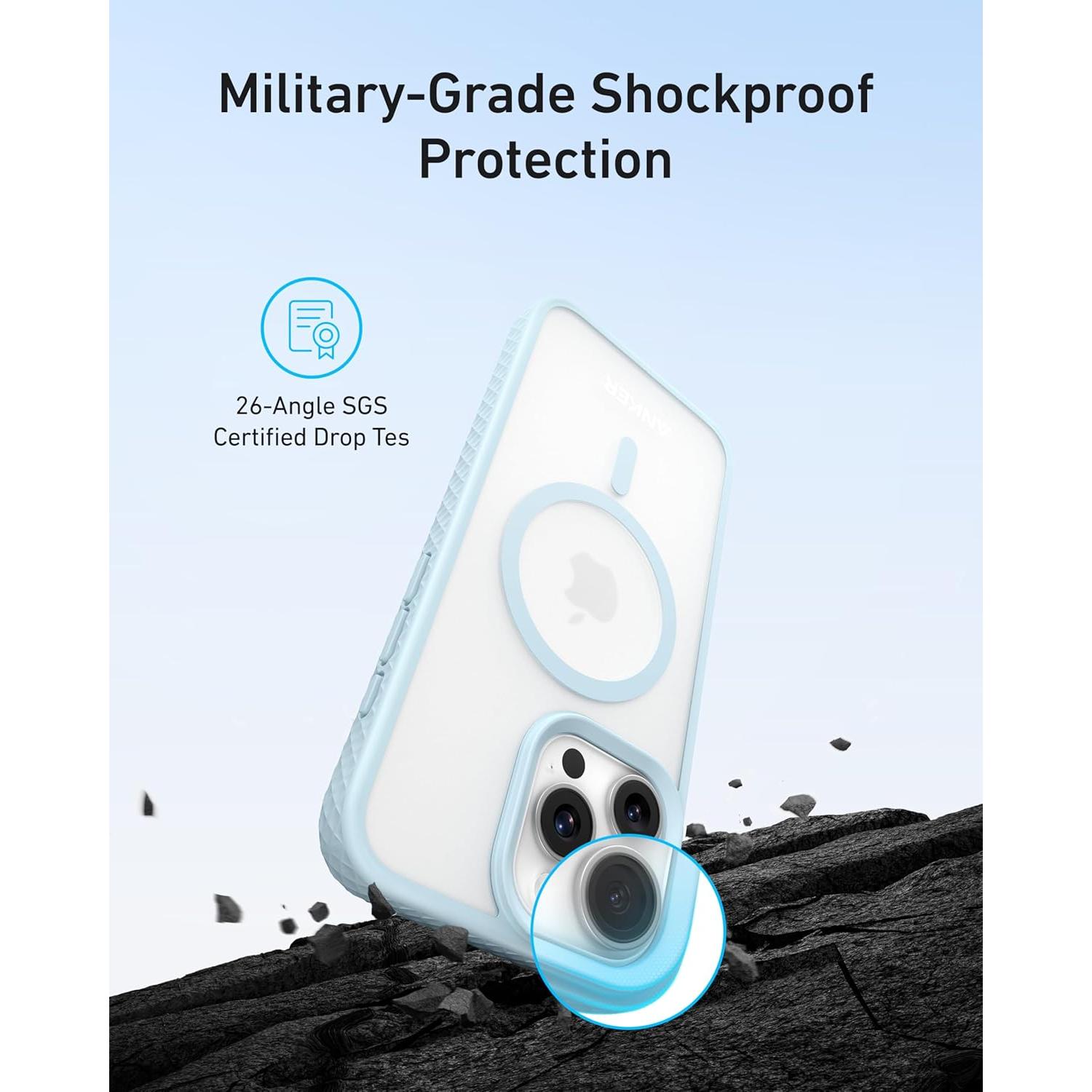 Funda Magnética Anker MagGo Rosa para iPhone 16 Pro Max