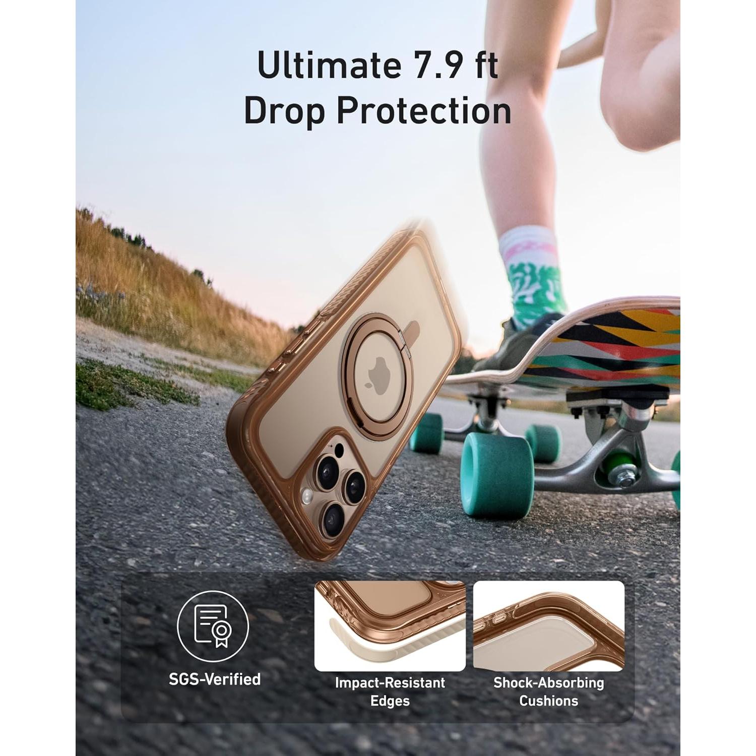 Funda Magnética Anker MagGo para iPhone 16 Pro, Titanio Claro