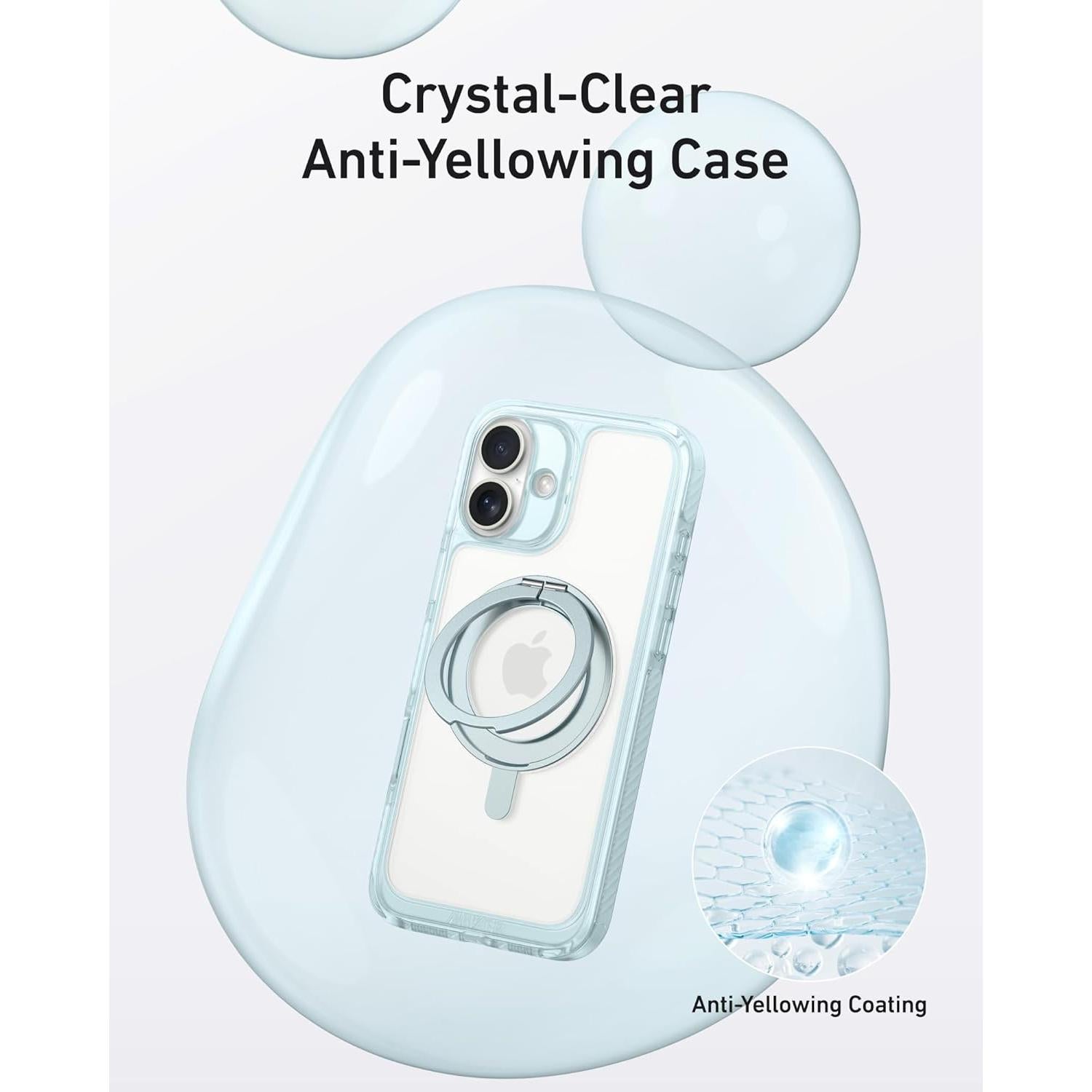 Funda Magnética Anker MagGo para iPhone 16 Pro, Titanio Claro