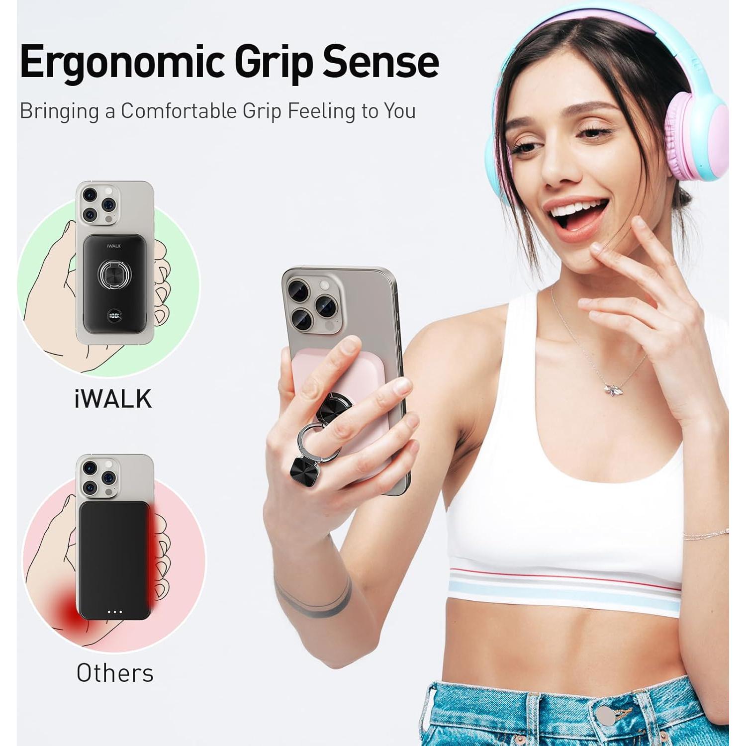 Cargador Portátil Magnético iWALK 10,000mAh para iPhone 16/15/14/13/12