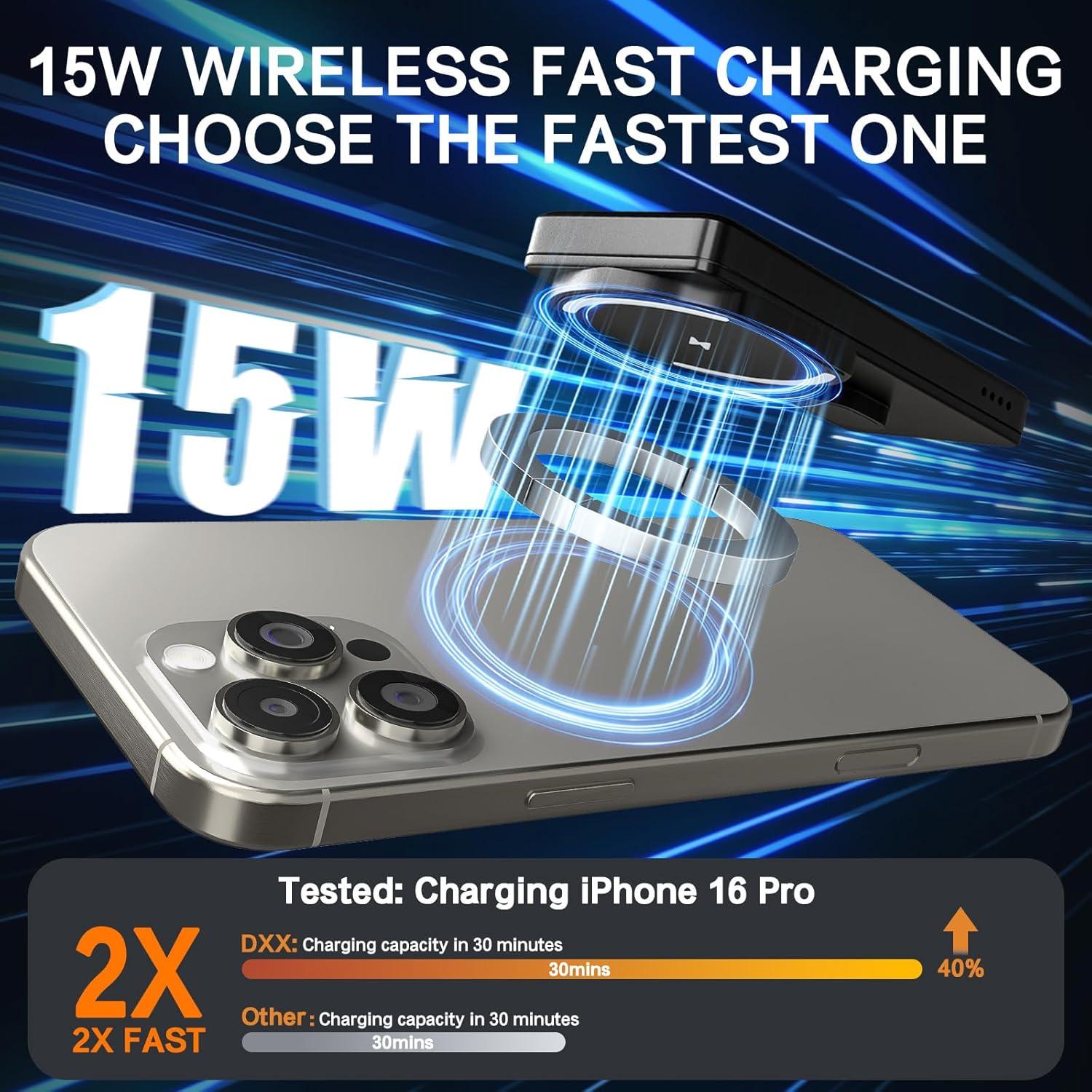 Banco de Poder Magnético 5000mAh Shenzhenshi Negro