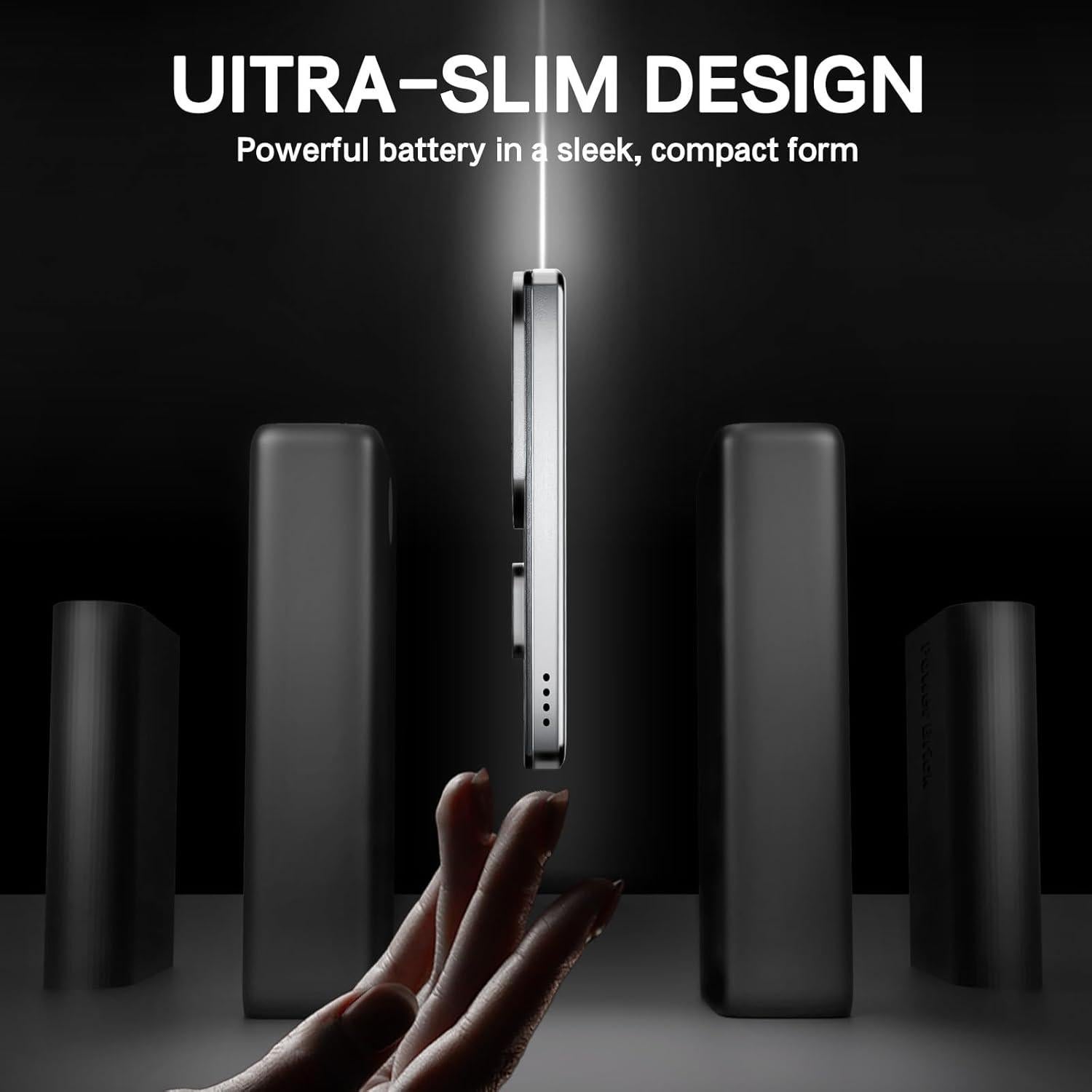 Banco de Poder Magnético 5000mAh Shenzhenshi Negro