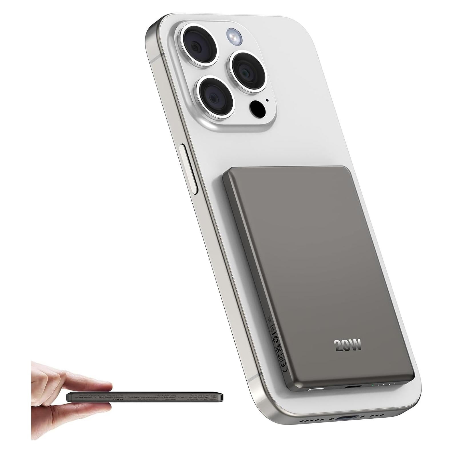 Cargador Portátil Magnético Dbasne 5000mAh Carga Rápida USB-C