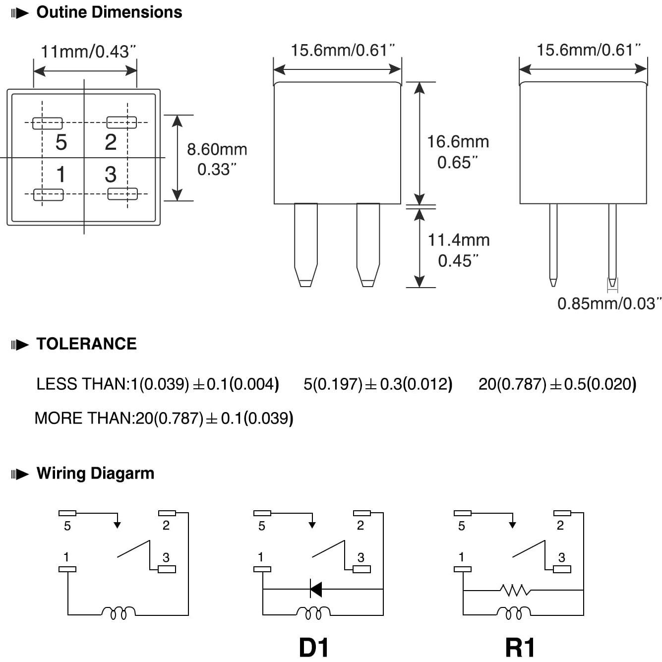 Relé Automotriz Nilight 4Pin SPNO 20A Sellado - 5PCS