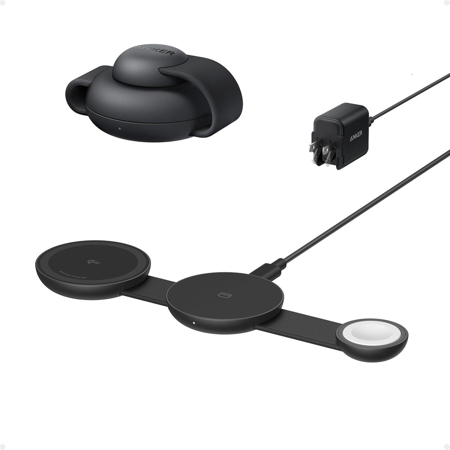 Cargador Inalámbrico 3-en-1 Anker MagSafe UFO 15W para iPhone