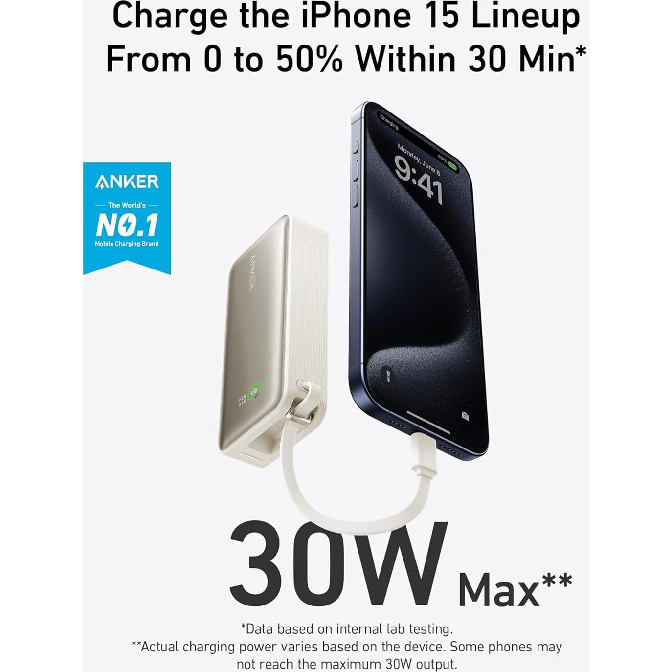 Batería Externa Anker MagGo 10,000mAh para Apple Watch