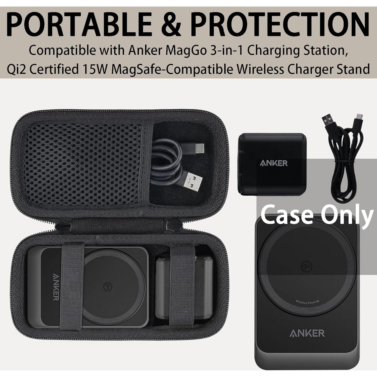 Funda Dura Khanka para Estación de Carga Anker MagGo 3-en-1