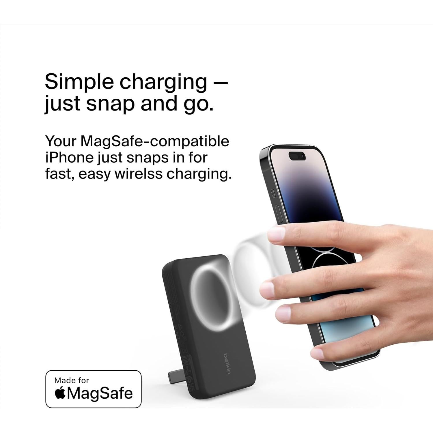 Cargador Portátil Belkin MagSafe 5000 mAh Inalámbrico Negro