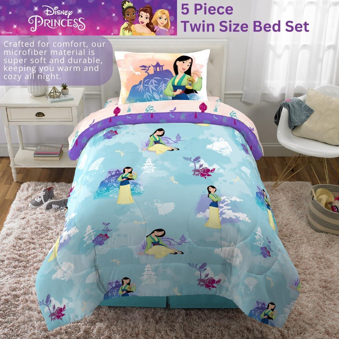 Juego de Ropa de Cama Mulan Franco 4 Piezas Microfibra