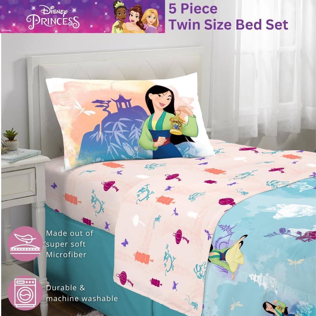 Juego de Ropa de Cama Mulan Franco 4 Piezas Microfibra
