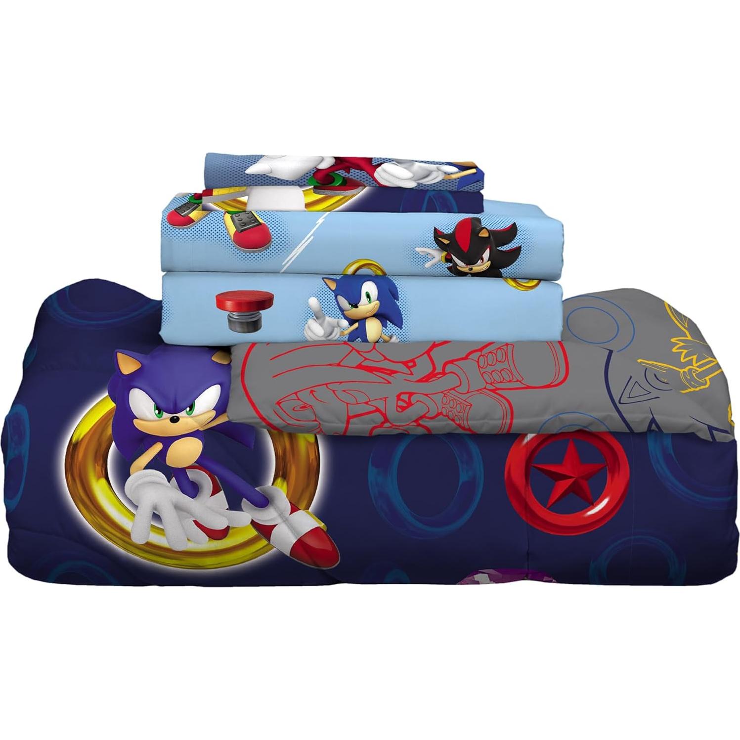 Juego de Ropa de Cama Sonic The Hedgehog 7 Piezas Queen