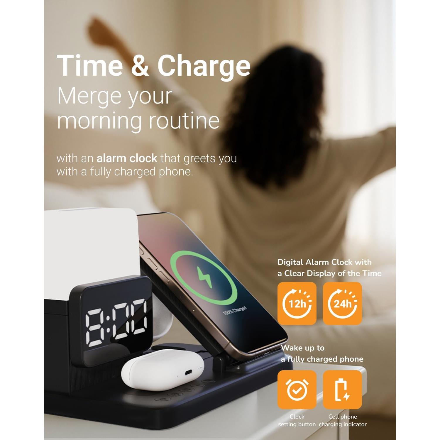 Estación de Carga Inalámbrica M.A.D LAB para Apple y Android