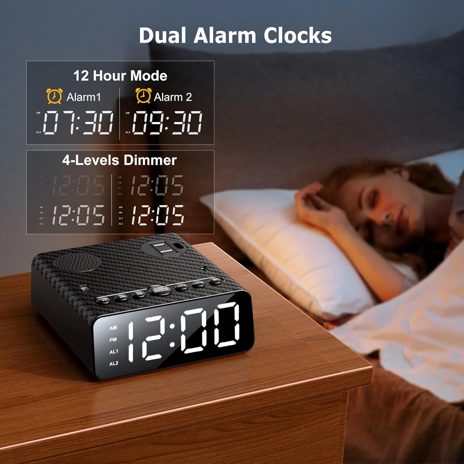 Reloj Despertador Multifuncional Yostyle con USB y Radio FM