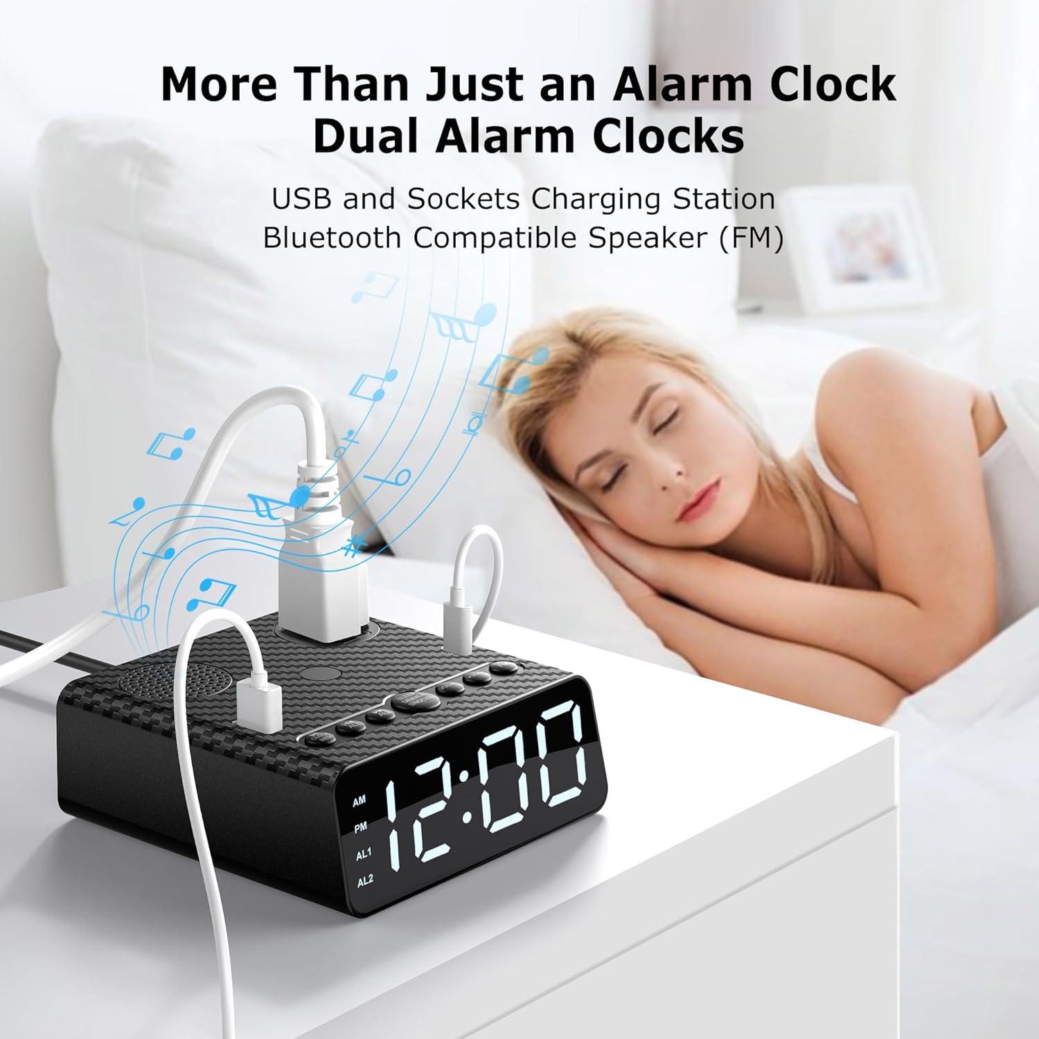 Reloj Despertador Multifuncional Yostyle con USB y Radio FM