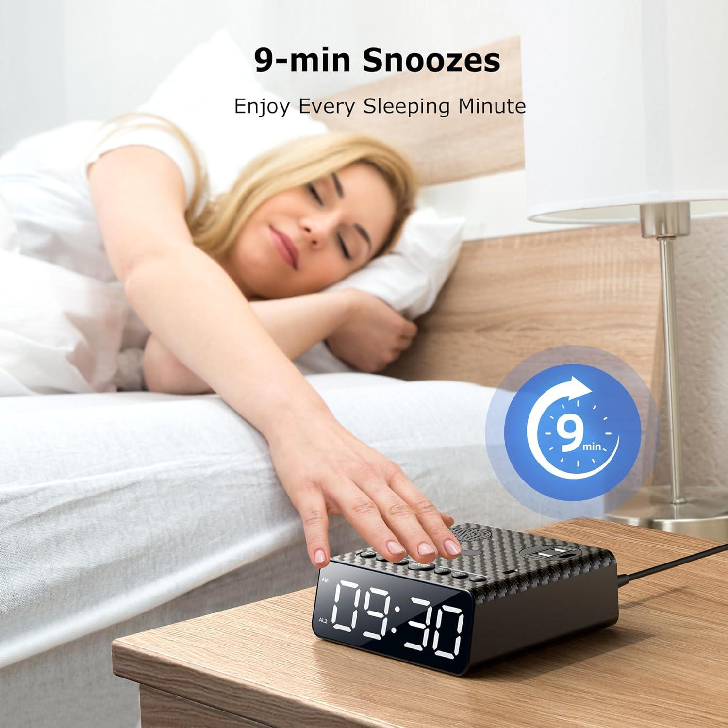 Reloj Despertador Multifuncional Yostyle con USB y Radio FM