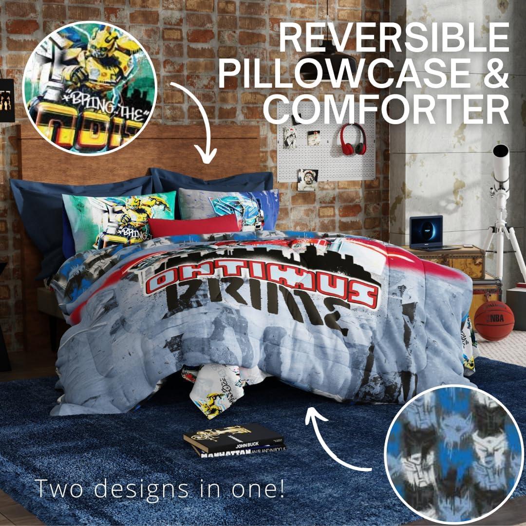 Conjunto Ropa de Cama Transformers Franco 4 Piezas Individual