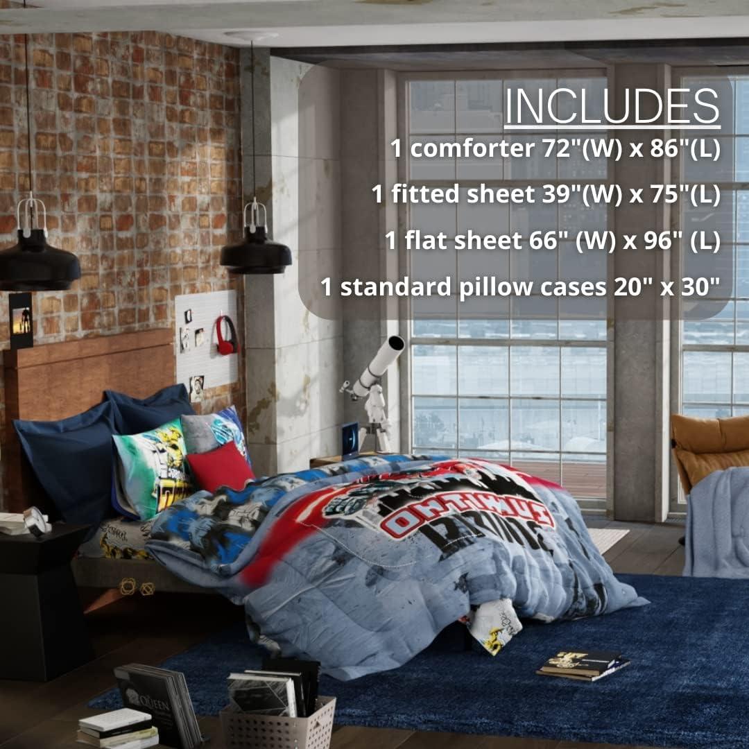 Conjunto Ropa de Cama Transformers Franco 4 Piezas Individual