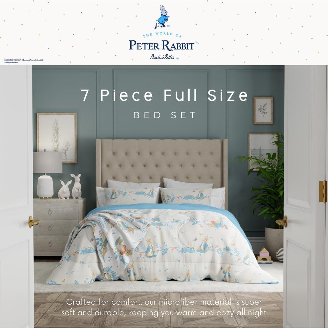 Juego de Cama Franco Peter Rabbit 7 Piezas Microfibra