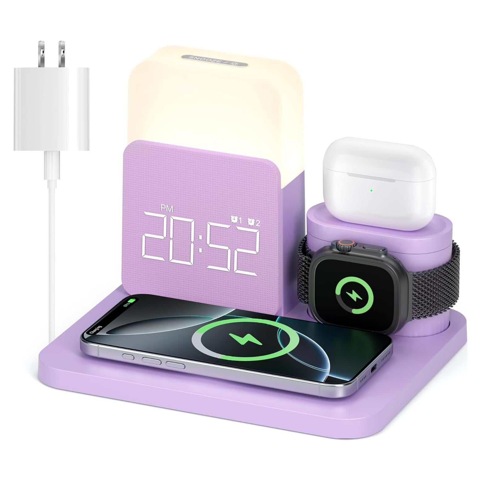 Estación de Carga Inalámbrica COLSUR S32 7 en 1 para iPhone y Apple Watch