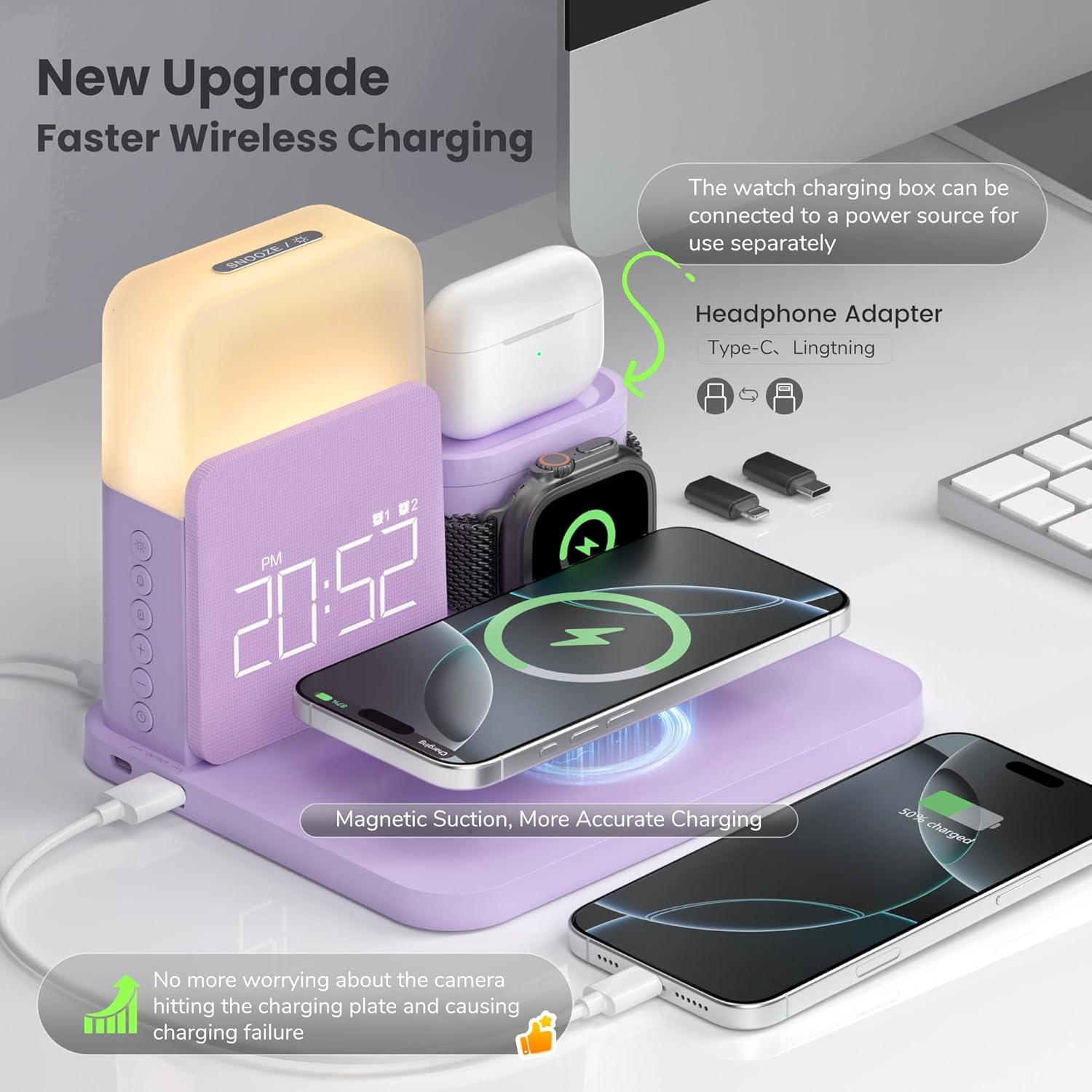 Estación de Carga Inalámbrica COLSUR S32 7 en 1 para iPhone y Apple Watch