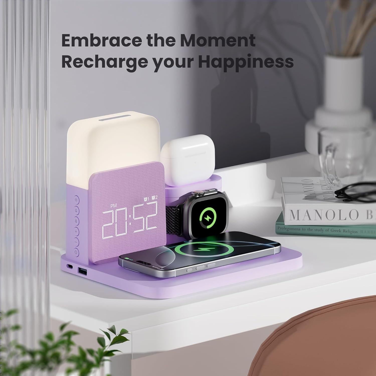 Estación de Carga Inalámbrica COLSUR S32 7 en 1 para iPhone y Apple Watch