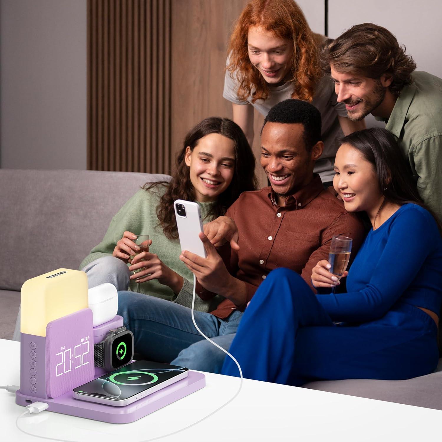 Estación de Carga Inalámbrica COLSUR S32 7 en 1 para iPhone y Apple Watch