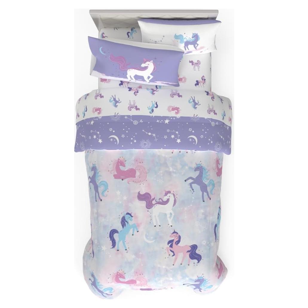 Juego de Cama Franco 5 Piezas Individual Unicornios