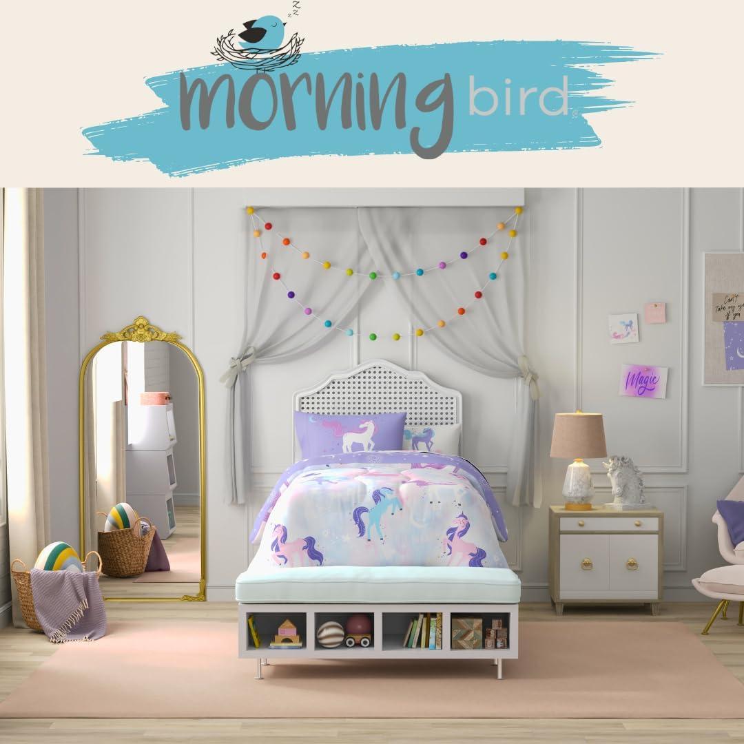 Juego de Cama Franco 5 Piezas Individual Unicornios