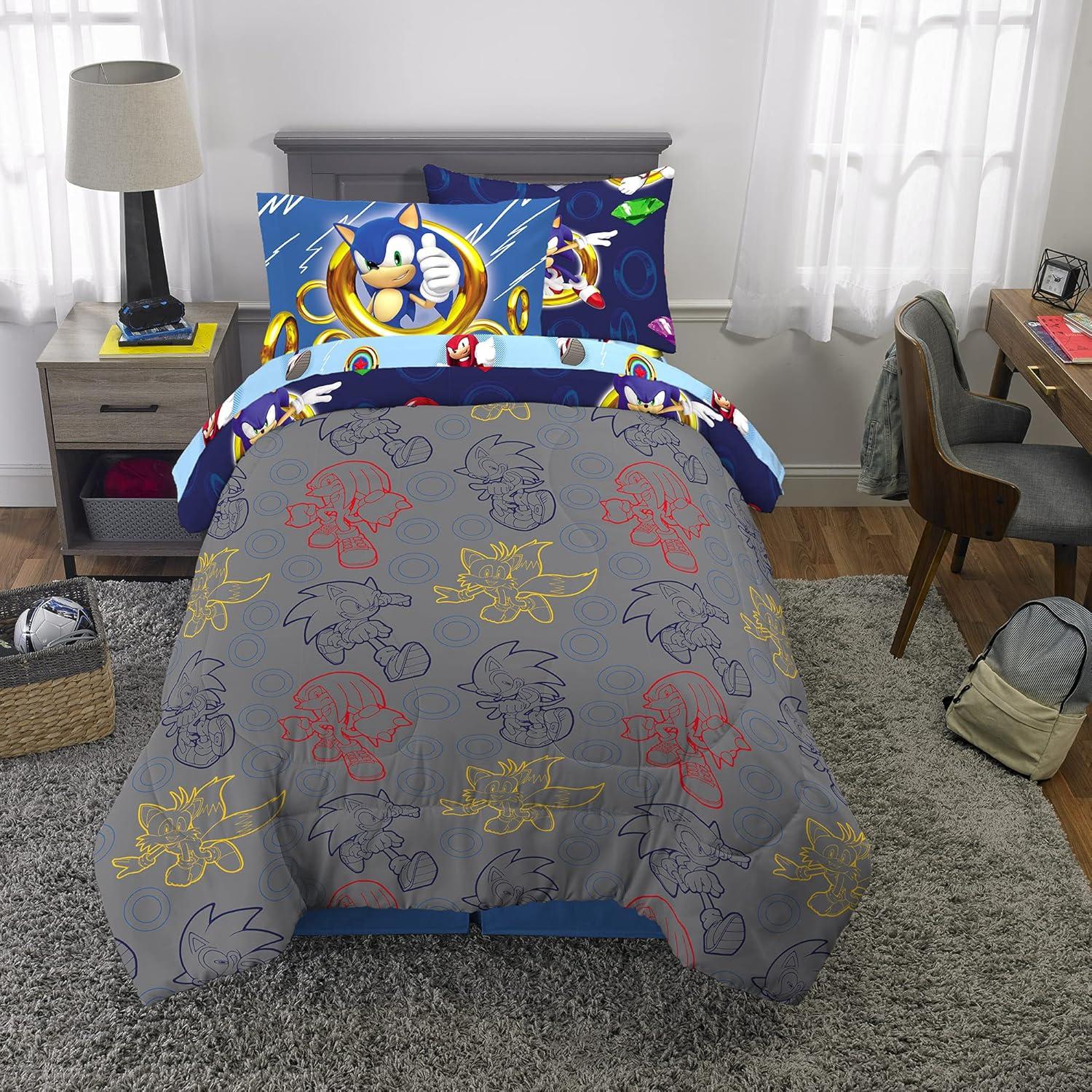 Juego de Ropa de Cama Twin 5 Piezas Sonic Franco
