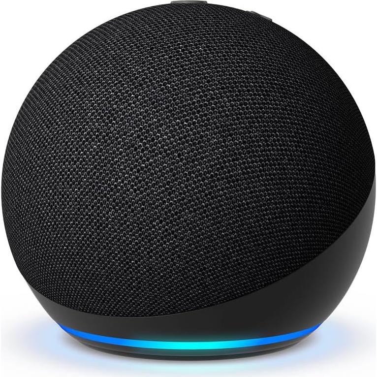 Amazon Echo Dot (newest model), Vibrant sounding Alexa speaker, Great for bedrooms, dining rooms and offices, Charcoal