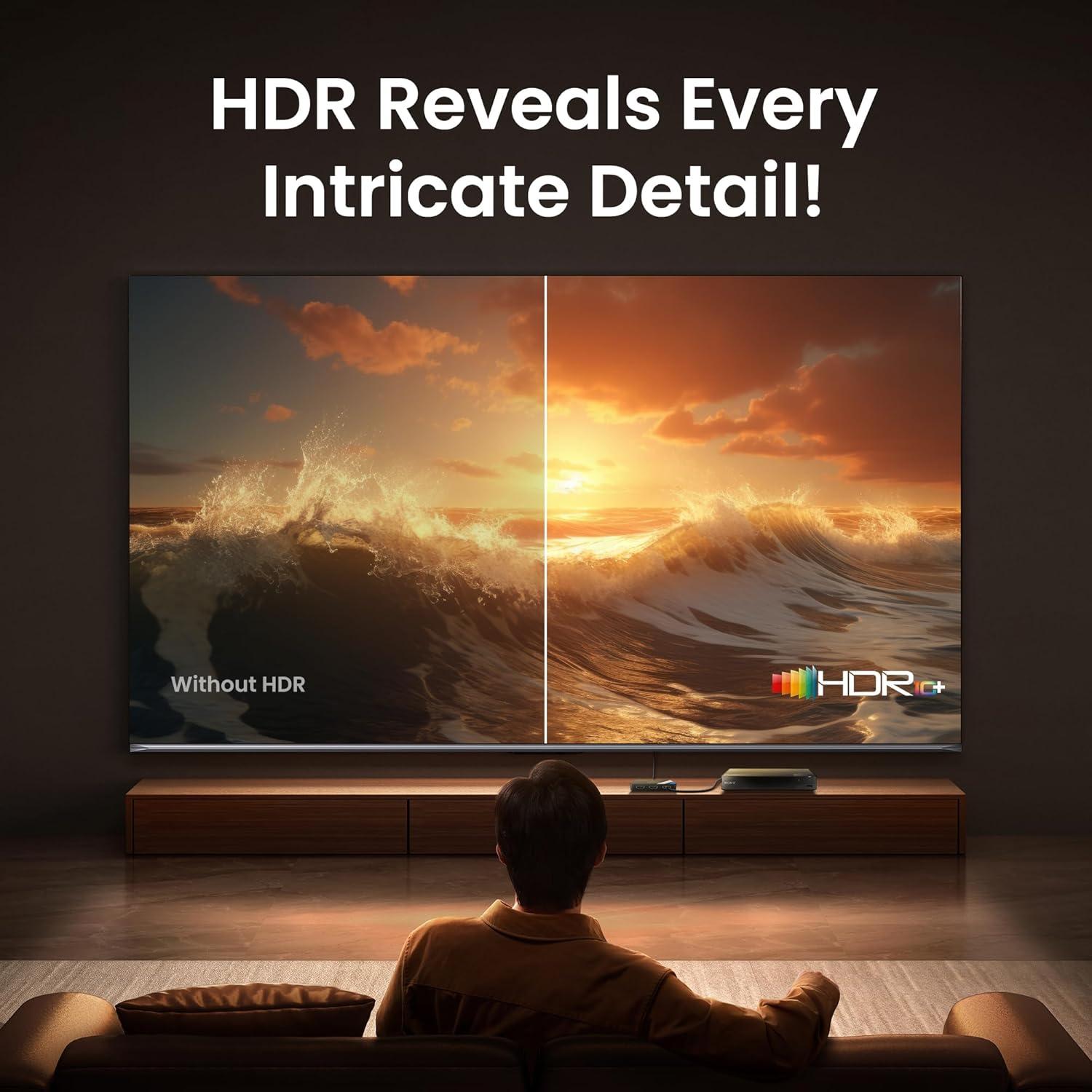 Interruptor HDMI 3 en 1 NEWCARE 4K@60Hz con Cable 0.79m