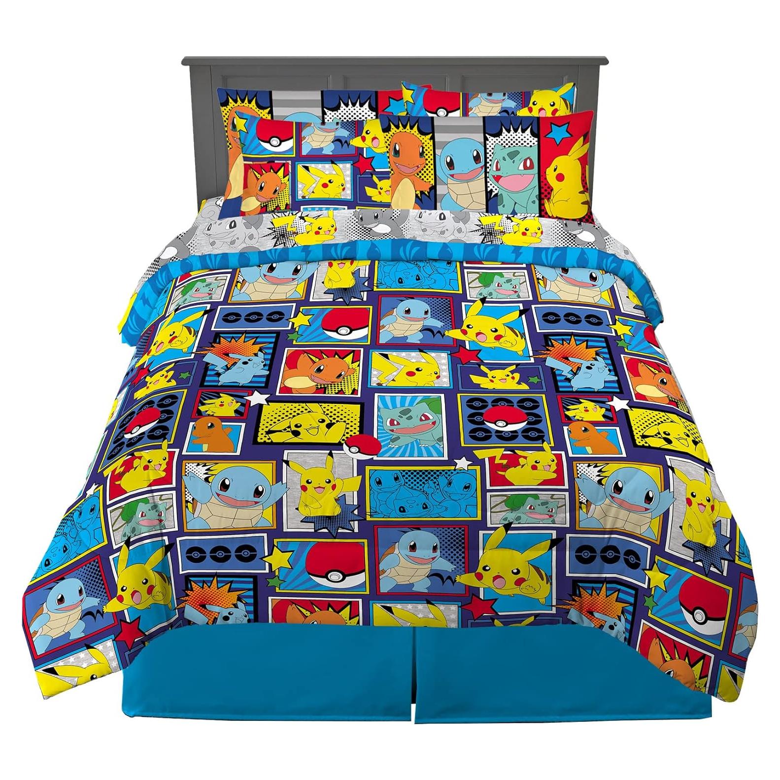 Juego de Cama Franco Pokémon 7 Piezas Microfibra